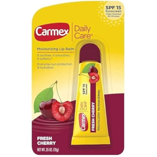 Carmex Daily Care Moisturizing Lip Balm, Fresh Cherry, SPF 15, 0.35 oz-VivaGrace Women