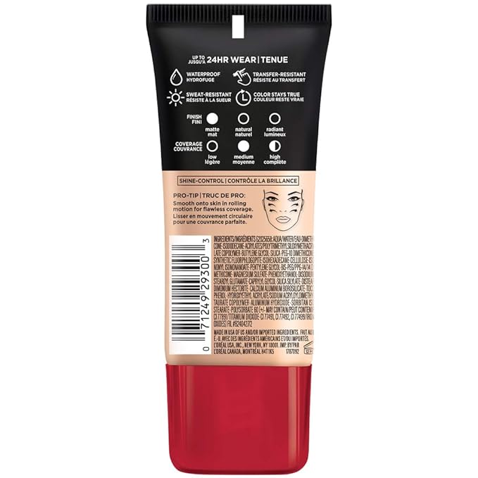 L'Oreal Paris K1828700 Infallible Pro-Matte Liquid Longwear Foundation Makeup, 102 Shell Beige, 1 Fl; Oz.-VivaGrace Women