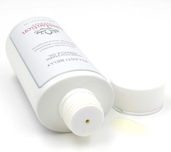 Sweetsation Therapy- Organic EllastiBelly Stretch Mark Miracle Oil, 4oz. Stretch Marks Prevention in Pregnancy With Omega 3,6,9, Vitamins,Amino Acids, 30+ Extracts to Boost Elasticity-VivaGrace Women