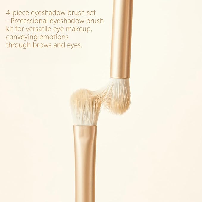 Eyeshadow Makeup Brushes Set with Case 4 PCS Soft Synthetic Hairs Eye Makeup Brushes for Blending Eyebrow Eyeliner Eyeshadow （Lightblue）-VivaGrace Women
