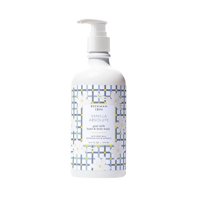 Beekman 1802 Goat Milk Hand Wash, Vanilla Absolute - Scented - 12.5 oz - Cleanses, Softens & Nourishes Skin - Rinses Away Impurities - Good for Sensitive Skin - Cruelty Free - Packaging May Vary