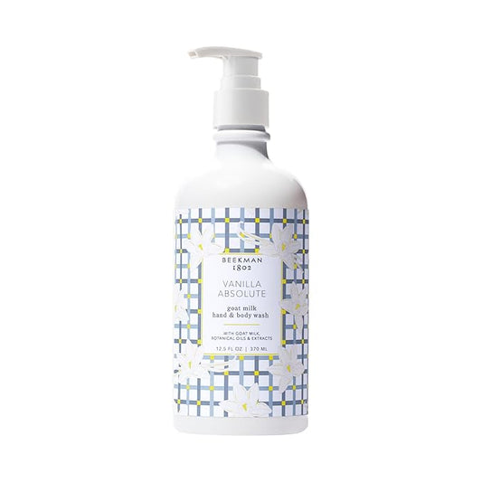 Beekman 1802 Goat Milk Hand Wash, Vanilla Absolute - Scented - 12.5 oz - Cleanses, Softens & Nourishes Skin - Rinses Away Impurities - Good for Sensitive Skin - Cruelty Free - Packaging May Vary