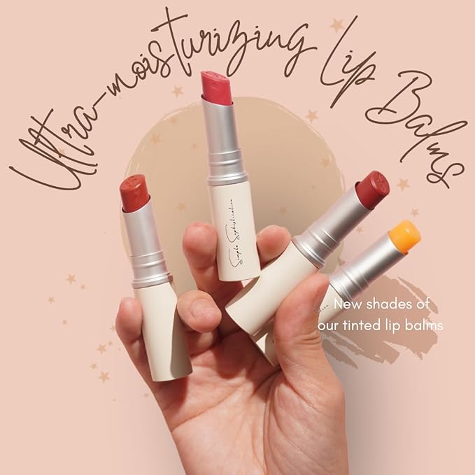 Natural Lip Balm - 100% Grass-fed Beef Tallow, Argan Oil, CoQ10, Astaxanthin, Hyaluronic Acid - Moisturizing, Organic - Made in USA (Cool Rose)-VivaGrace Women