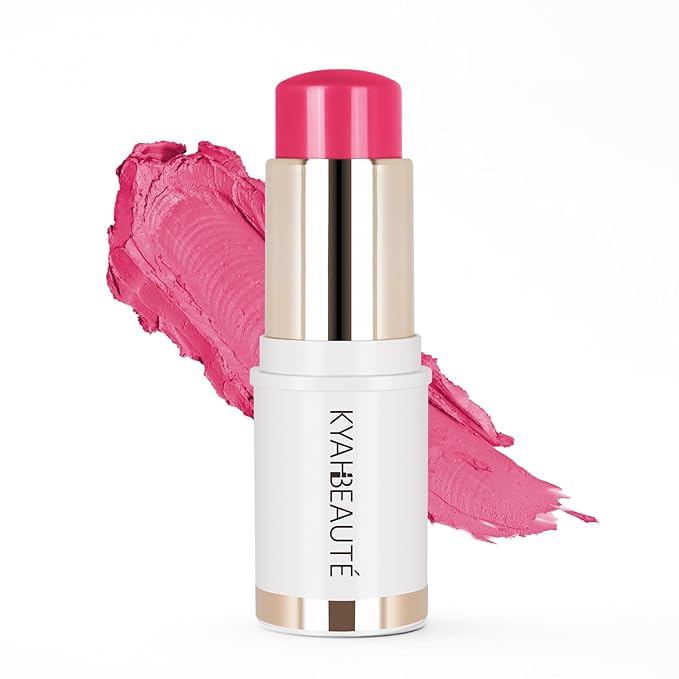 Blush Stick, Cream Blush for Cheeks and Lip Tint, Dewy Finish, Buildable & Blendable Color, Lightweight & Long-Lasting Formula | Cool Pink, 0.53fl.Oz-VivaGrace Women