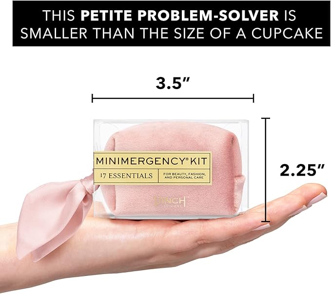 Pinch Provisions Velvet Minimergency Kit, for Her, Includes 17 Must-Have Emergency Essential Items, Compact, Multi-Functional Pouch, Gift for Parties and Birthdays-VivaGrace Women