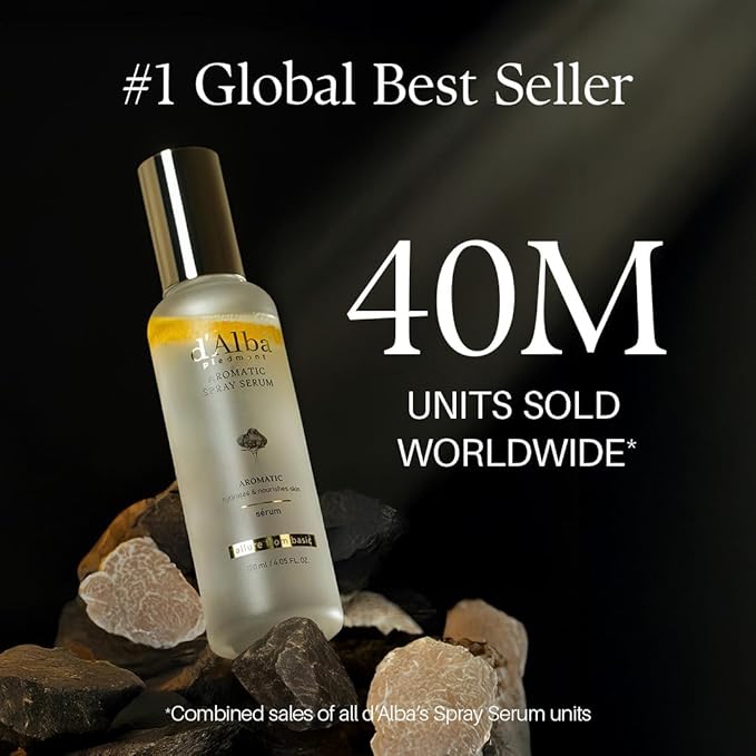 d'alba Piedmont Italian White Truffle First Aromatic Spray Serum, Fragrant VEGAN Glowy Antioxidant Face Mist, Deep Hydration Skin Firmness, Korean Skin Care (2.02 fl.oz)-VivaGrace Women
