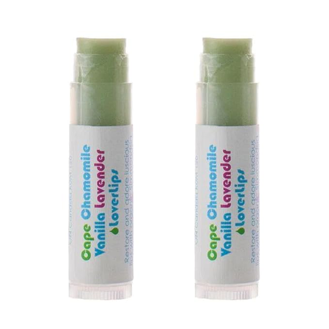 Living Libations - Organic 'Vanilla Chamomile Lover Lips' Lip Balm | Natural, Wildcrafted Clean Beauty (2-pack)-VivaGrace Women