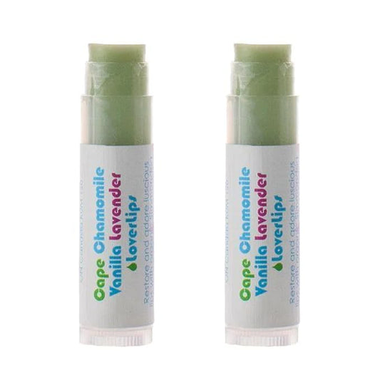 Living Libations - Organic 'Vanilla Chamomile Lover Lips' Lip Balm | Natural, Wildcrafted Clean Beauty (2-pack)-VivaGrace Women