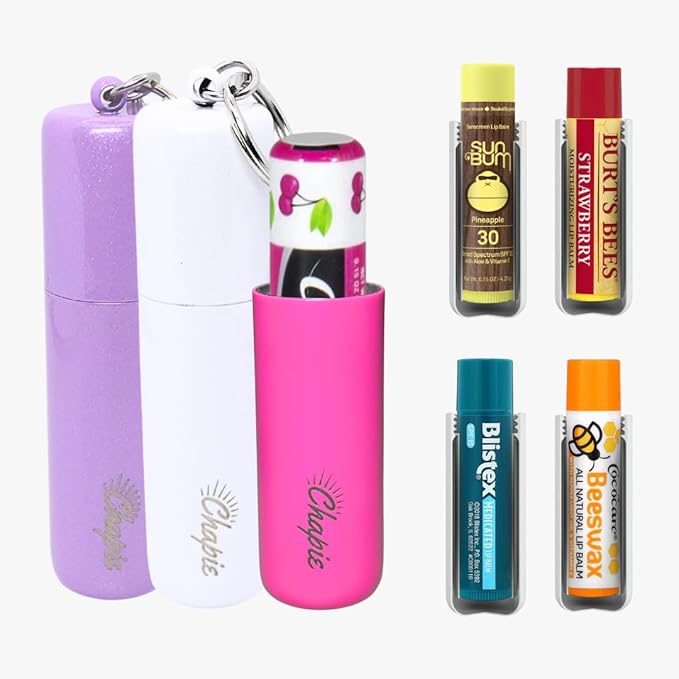 OG | Vacuum Insulated Lip Balm Keychain Holder, Prevents Melting & Messes | 3-Pack (Bubble Gum)-VivaGrace Women
