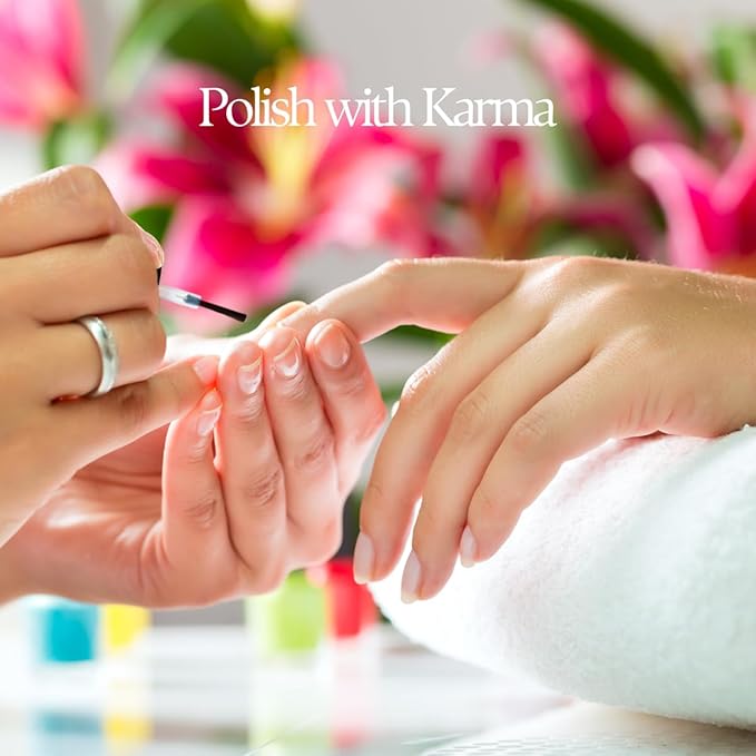 Karma Organic Natural Nail Polish-Non-Toxic Nail Art, Vegan and Cruelty-Free Nail Paint (French White)