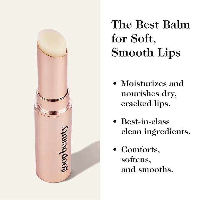 goop Beauty Lip Balm | Clean Moisturizing Lip Balm for Chapped, Cracked & Dry Lips | Coconut Oil & Shea Butter Lip Balm | 0.16 oz | Nourishing, Soothing, Hydrating Lip Balm | Petroleum & Paraben Free-VivaGrace Women