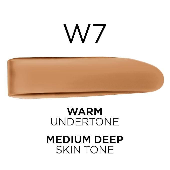 L'Oreal Paris True Match Super-Blendable Foundation, Medium Coverage Liquid Foundation Makeup, W7, Medium Deep, 1 Fl Oz-VivaGrace Women
