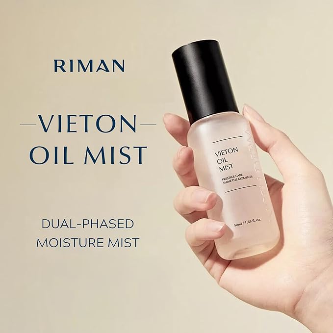 INCELLDERM Riman Vieton Oil Mist | 50ml | Bi-Phasic Hydration with Camellia Seed Oil & Seaberry Water | Korean Skincare Mist for Moisture, Balance & Radiance | Natural Facial Spritz Moisturizer-VivaGrace Women