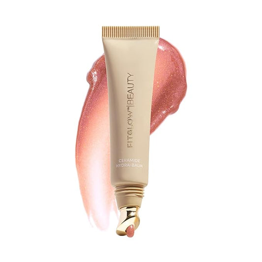 Fitglow Beauty Ceramide Hydra-Balm Lip Gloss | Hydrating Lip Serum with Peptides & Glutathione | Plumping & Anti-Aging Lip Treatment | Dry & Chapped Repair | Vegan & Cruelty-Free | 12g - Glow Getter-VivaGrace Women