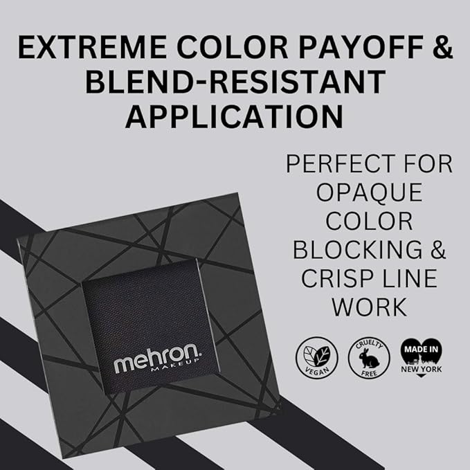 Mehron EDGE Face & Body Paint| Professional Water-Activated Face Paint Makeup | Made in the USA | For Cosplay, Halloween, & SFX (Black)-VivaGrace Women