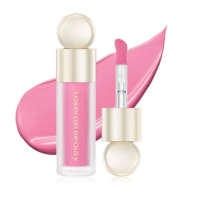 MEICOLY Pink Matte Dewy Liquid Blush,Super Natural Cream Blush Stick for Cheeks,Silky Smooth Soft Pinch Long-Lasting Waterproof and Sweat proof Blush Makeup,Cruelty-Free,02,Happy,Rose-VivaGrace Women