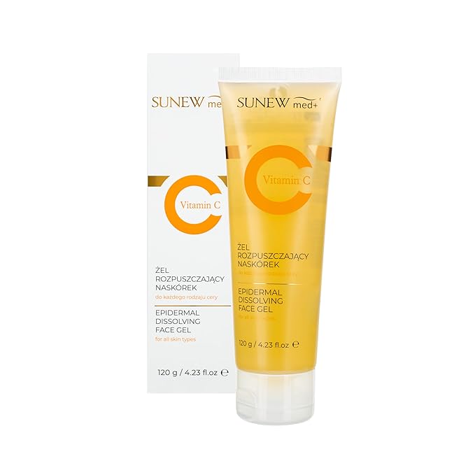 SunewMed+ Vitamin C Epidermal Dissolving Face Gel for all Skin Types Vitamin C Gel for Face Exfoliating 4.06 Fluid Ounce