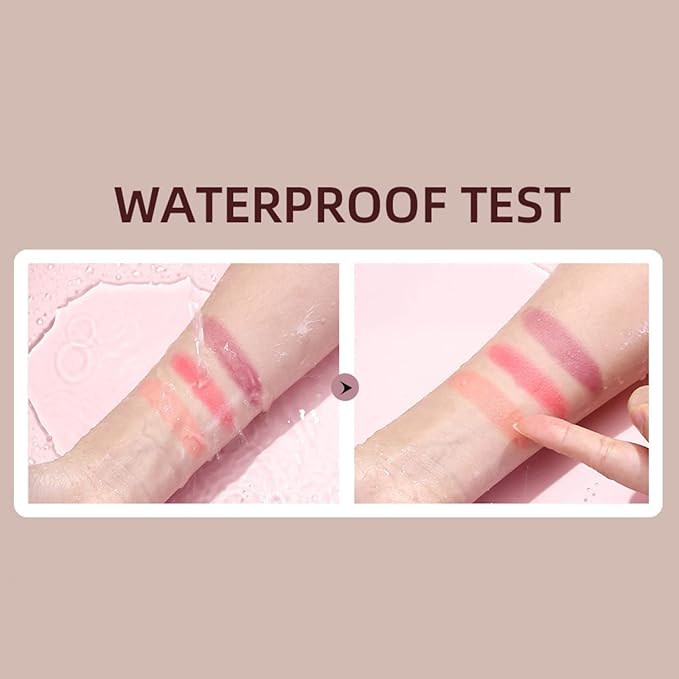 Liquid Blush Makeup Wand, Velvet Cream Blush Stick for Cheeks and Lips, Blush and Highlighter Stick, Easily Blendable, Long-Wearing, Smudge Proof-VivaGrace Women