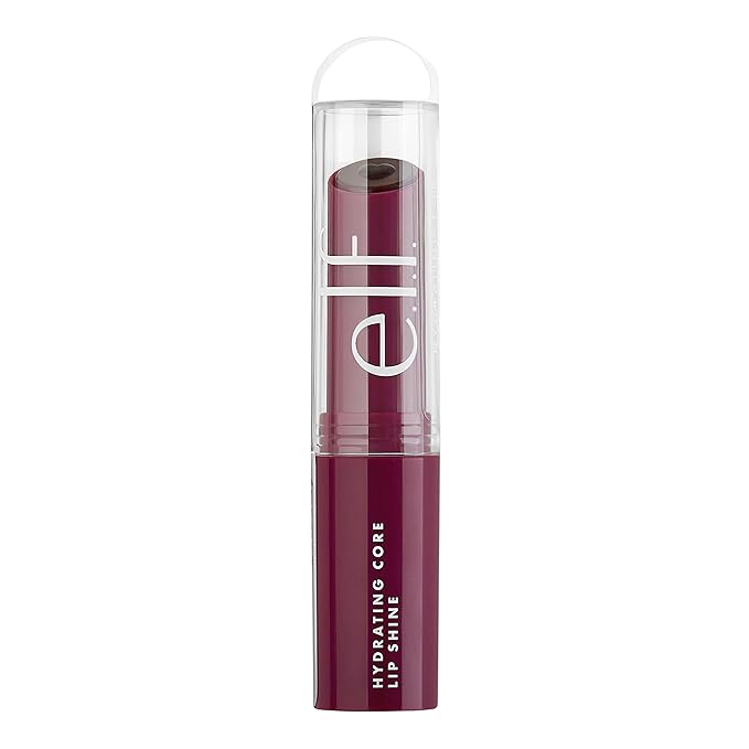 e.l.f. Hydrating Core Lip Shine, Conditioning & Nourishing Lip Balm, Sheer Color Tinted Lip Moisturizer, Ecstatic, 0.09 Oz-VivaGrace Women