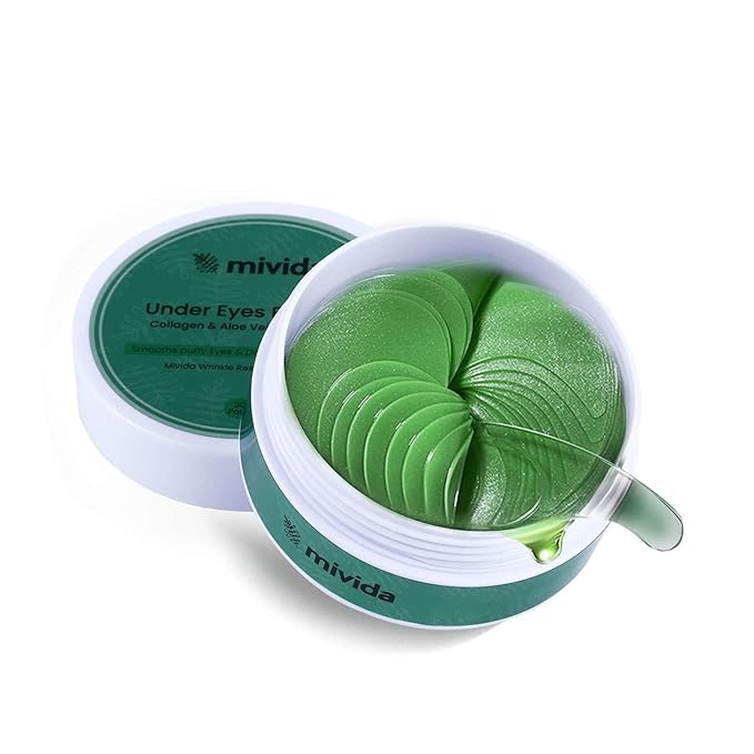 Collagen Under Eyes Patches With Aloe Vera (60 PCS) | For Puffy Eyes and Dark Circle - Anti-Aging Eye Masks for Face to Soothe Puffiness | Anti Wrinkle under eye mask-VivaGrace Women