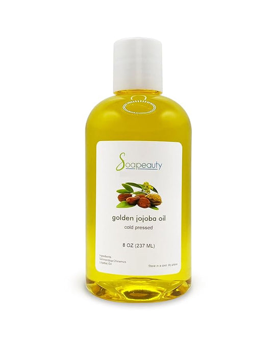 Soapeauty Golden Jojoba Oil | 100% Pure & Natural | Unrefined, Cold Pressed, Hexane Free | Moisturizing Oil for Skin, Face, Hair & Nails | 8 fl oz-VivaGrace Women