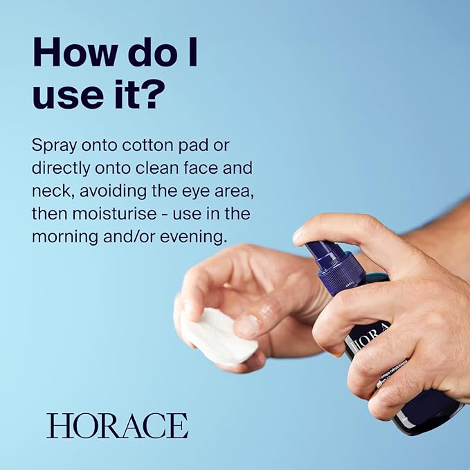 HORACE Tonic Lotion for Men - Toner Spray with Prebiotics - Gentle Skincare for All Skin Types - Fresh, Aromatic Scent, 6.7 fl.oz-VivaGrace Women