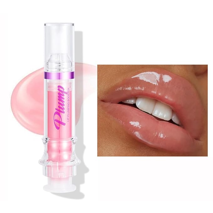Lip Plumper Gloss,Natural Spicy Lip Plumping Booster Moisturizing Hydrating Lip Plumping Oil and Lip Care Serum for Women Girls(#1)-VivaGrace Women