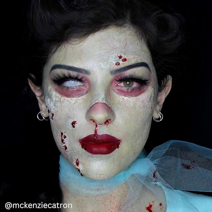 Mehron Makeup Color Cups | Stage, Foundation, Face Paint, Body Paint, Halloween | Face Paint Makeup | Greasepaint .5 oz (14 g) (Zombie Flesh)-VivaGrace Women