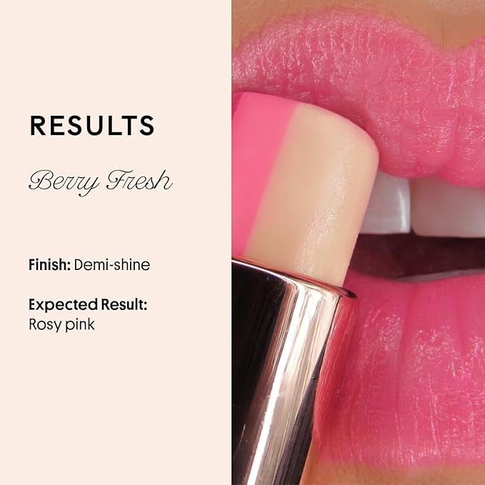 Winky Lux Strawberry Rose Tri-Color Tinted Lip Balm – Hydrating Lip Balm, Sheer Pink Tint, Lip Care with Jojoba Oil & Vitamin E, Moisturizes & Softens Dry Lips, Buttery Soft with Strawberry Rose Scent-VivaGrace Women