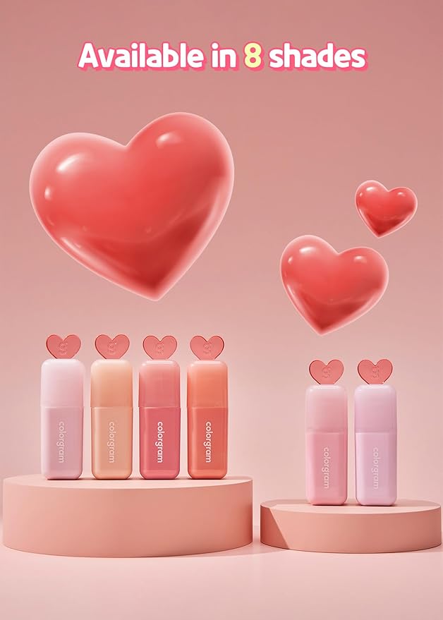 COLORGRAM Juicy Drop Tint 03 Litchi Luster | Juicy Lip Gloss, Glowing Lip Stain with Fruity Colors, Buildable & Blendable, Highly Pigmented-VivaGrace Women