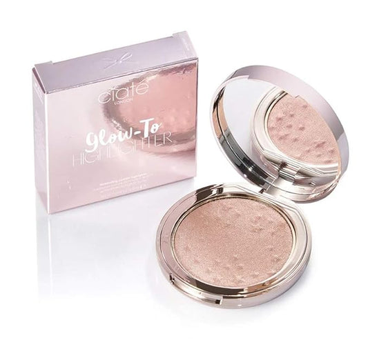 Ciate London Glow-To Highlighter 0.17 Oz! Face Glow Highlighting Pressed Powder Makeup! Weightless, Long-Wear And Extreme Creaminess! Vegan & GLuten Free! Choose Your Makeup Color! (Moondust)-VivaGrace Women