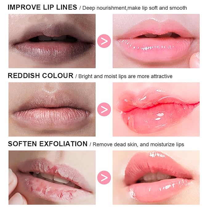 Sleeping Lip Mask, Long-Lasting Nourish & Hydrate Lip Mask, Lip Balm, Lip Oil, Lip Skin Care, Hydrating, Moisturizing Lip Lines Night Sleep Care Lip Anti-chapped Lip Cream (02# Berry)-VivaGrace Women