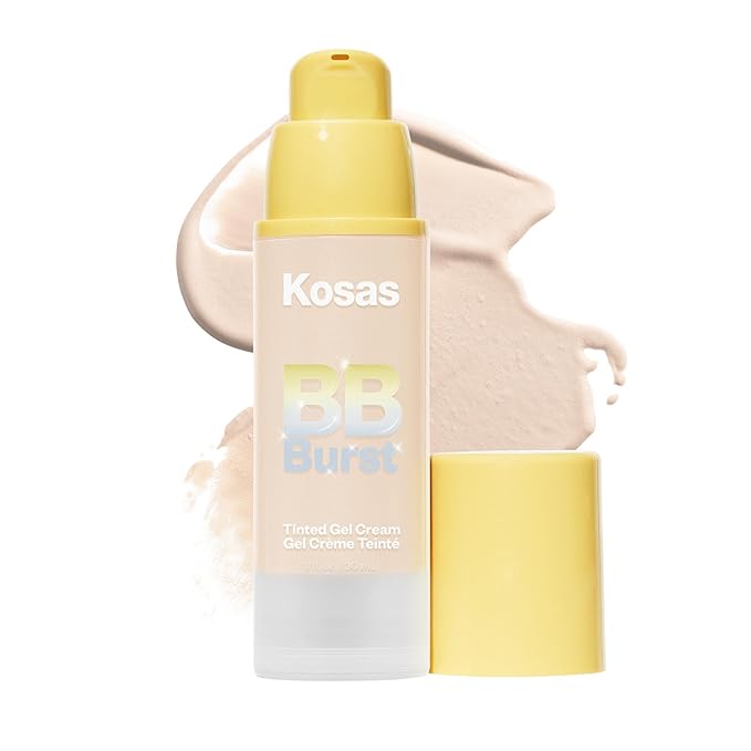 Kosas BB Burst Tinted Face Gel Cream - Supports Healthy Collagen, Smoothes Skin, Hydrates & Moisturizes - Lightweight Buildable Coverage - Very Light Neutral 10, Natural Finish (1 Oz/30 ML)-VivaGrace Women