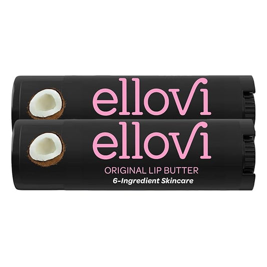 Natural Lip Butter Lip Balm - Original - Pure Enough to Eat - Made With Just 6 Vegan Ingredients - Moisturizing Lip Care for All Day Hydration (2-Pack)-VivaGrace Women