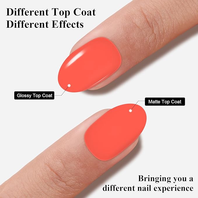 Imtiti Gel Nail Polish, Coral Gel Polish Bright Gel Polish for Manicure Salon or DIY Gel Nail Design Decoration at Home, Gift for Women Girls 1Pcs