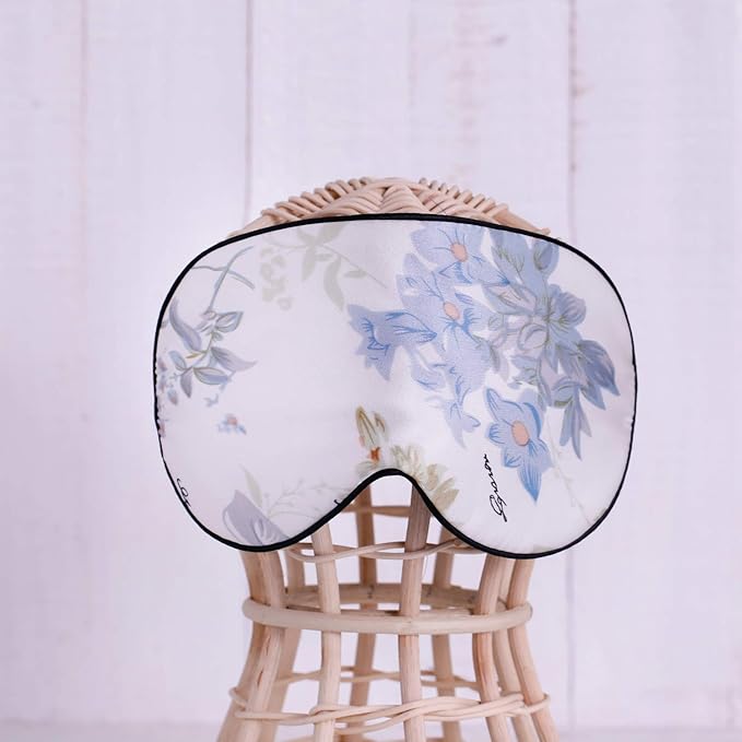 Feel 100% Pure Silk Eye Mask Sleep Eye Mask Eye Cover Eyeshade Sleeping Eye Mask Floral Colors (#30)-VivaGrace Women