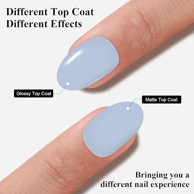 Imtiti Blue Gel Nail Polish, Light Blue Color Gel Polish UV/LED Soak Off for Manicure Salon or DIY Nail Art at Home - Gift for Girl Women, 0.5 Fl Oz