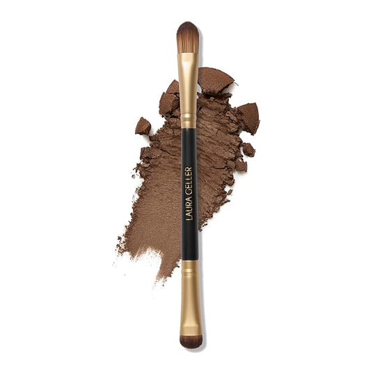 LAURA GELLER NEW YORK Dual-Ended Eyeshadow Brush - Domed Shader & Blending Brush for Baked and Pressed Eyeshadow Application - All Over Eye Makeup Brush-VivaGrace Women