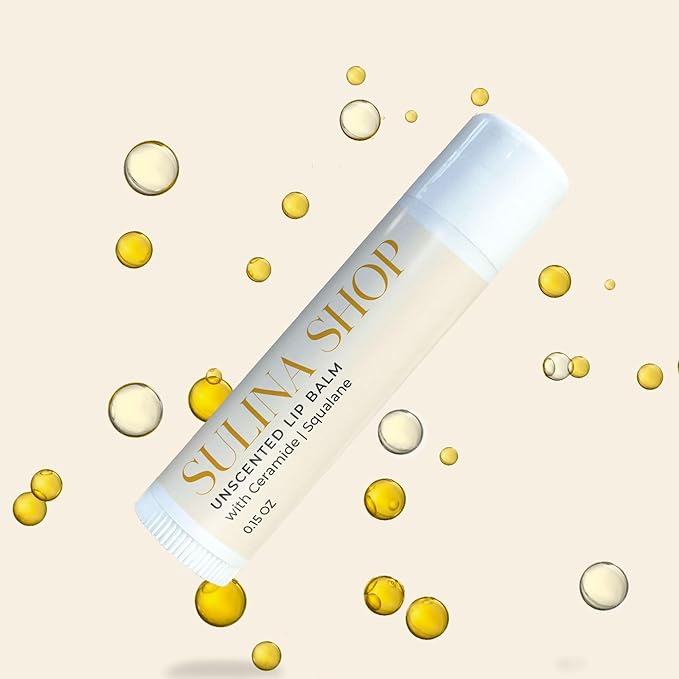 Unscented Lip Balm Hydrating for Dry Lips - Lip Moisturizer with Castor Oil and Beeswax, Chapped Lip Repair, Restores Smoothness, Barrier Protection, Fragrance-Free and Gentle-VivaGrace Women