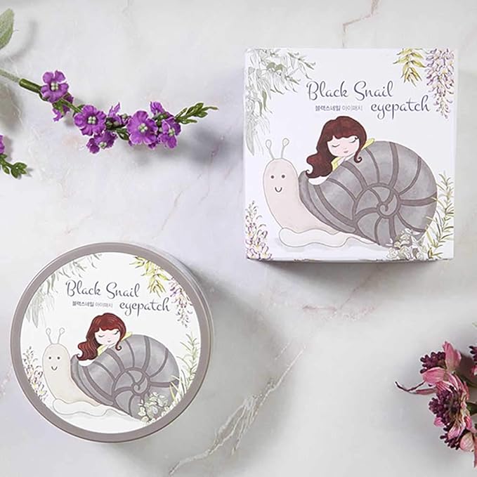 Black Snail Eye Gel Patches Moisturize & Reduce Wrinkle, Elastic Skin with Gold and Collagen, 30 Pairs-VivaGrace Women