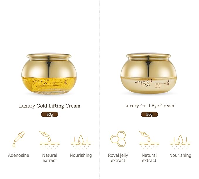 YEDAM YUN BIT Prime Luxury Gold Women Skin Care Set With Skin, Emulsion, Cream, Serum, Wrinkle Care Nourishing And Moisturizing, Calming Korea Cosmetics-VivaGrace Women