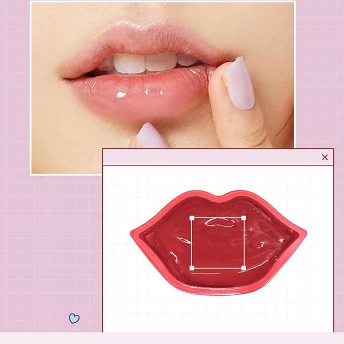 PS.PRETTYSKIN Rose Lip Masks for Dry Lips Care, Hydrogel Formula, moisture,nutrition, elasticity and vitality of lips,Rosa Centifolia Flower Extract,castor seed oil Extract,Lip care, Pack of 20-VivaGrace Women