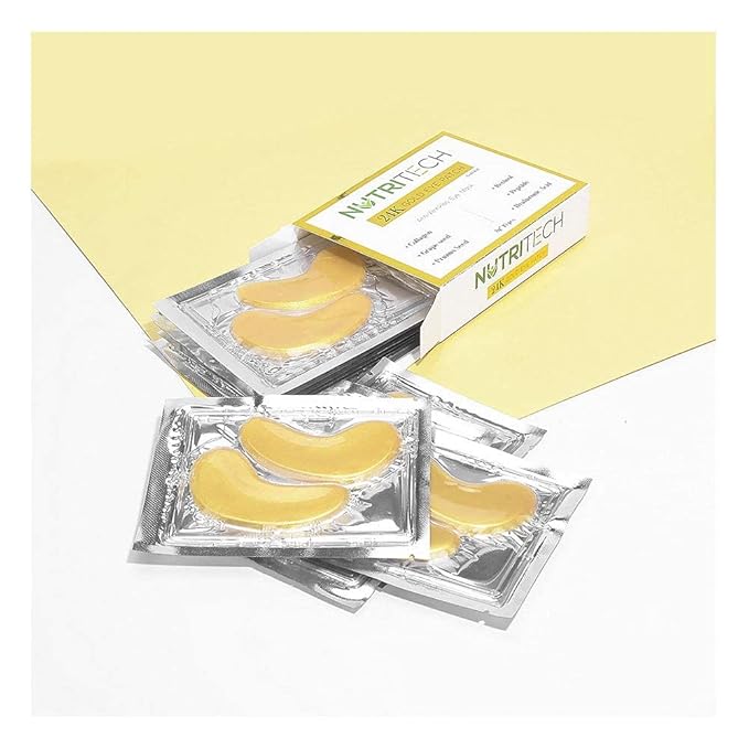 Under Eye Patches, 24K Gold Collagen Under Eye Mask Anti-Aging, Under Eye Treatment Mask for Puffy, Dark Circles, Wrinkles, 10 pairs-VivaGrace Women