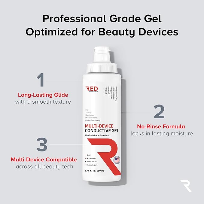 Professional-Grade Ultrasound Gel | Multi-Device Compatible Conductive Gel for Beauty & Skincare Devices | Hydrating, Hypoallergenic, Water-Based, Non-Greasy, Unscented| 5L Cube+8.45 fl oz Bottle-VivaGrace Women