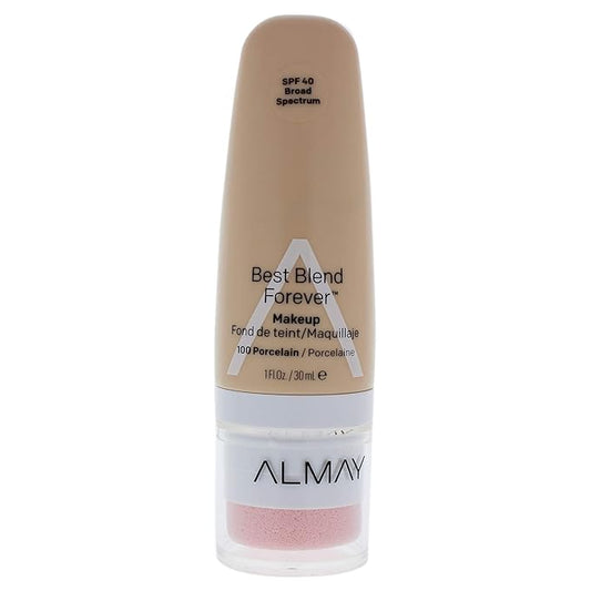 Almay Best Blend Forever Foundation, Porcelain, 1 fl. oz., SPF 40 Broad Spectrum-VivaGrace Women