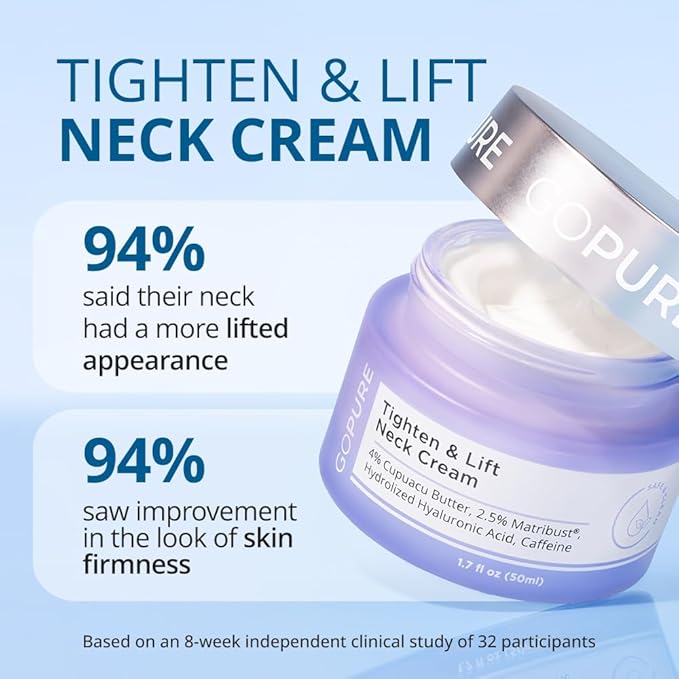 goPure Neck Firming Duo, Tighten & Lift Neck Cream, Refine & Renew Body Scrub, 2 piece set-VivaGrace Women
