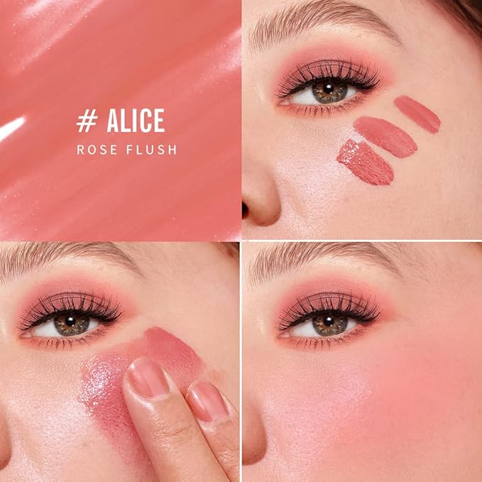 KIMUSE Soft Cream Blush Makeup, Liquid Blush for Cheeks, Weightless, Long-Wearing, Smudge Proof, Natural-Looking, Dewy Finish-VivaGrace Women