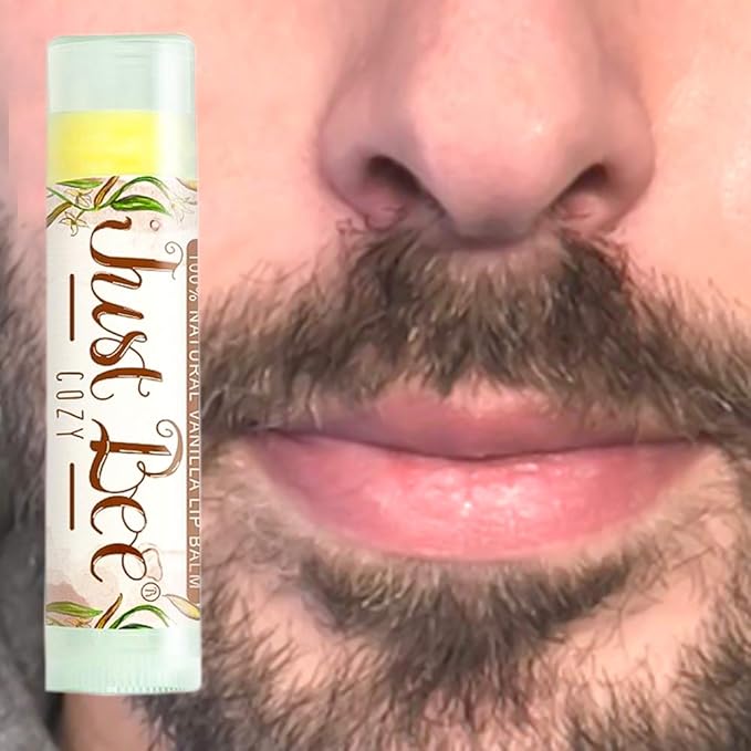 100% Natural Beeswax Lip Balm with Organic Oils (Cozy Vanilla, 4 pack)-VivaGrace Women