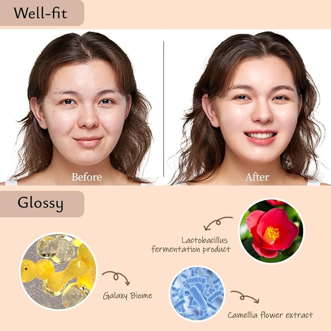 MOONSHOT KOREA Conscious Fit Cushion Foundation Medium Coverage, Long-Lasting & Buildable Foundation For A Smooth, Satin Finish, Vegan & Cruelty-Free,k-beauty (15N Cosmic Cream)-VivaGrace Women