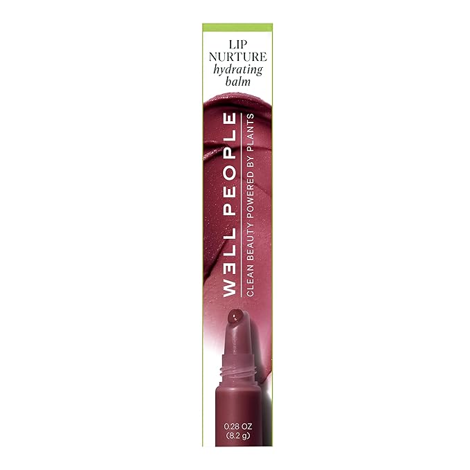 Well People Lip Nurture Hydrating Balm, Lip Balm For Hydration & Vibrant Sheer Color, Soothes & Softens Lips, Vegan & Cruelty-free, Black Cherry-VivaGrace Women